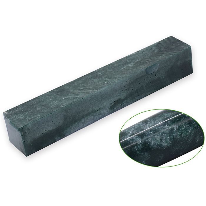 Pearl Resin Pen Blank - 20 x 20 x 130mm - dark green