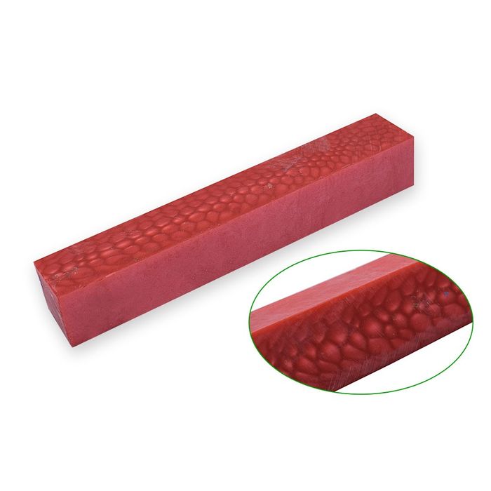 Dragon Scale Resin Pen Blank - 20 x 20 x 130mm - red