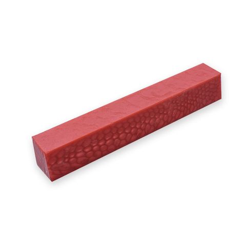 Dragon Scale Resin Pen Blank - 20 x 20 x 130mm - red