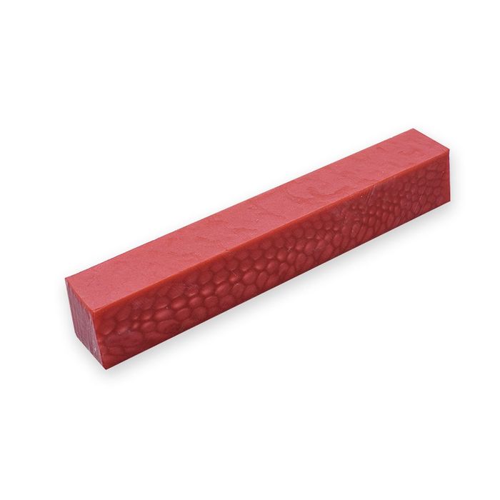 Dragon Scale Resin Pen Blank - 20 x 20 x 130mm - red