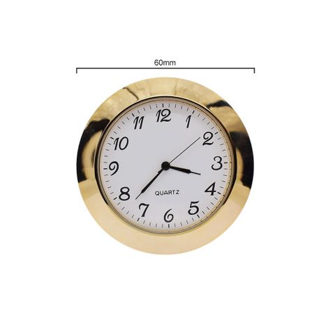 60mm Clock Insert with Arabic Numbers