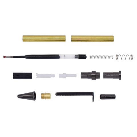 Gunmetal Gel Ball Point Pen Kit - Click - single