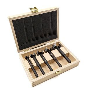Black Shark Forstner Bit 5 piece set in wooden box ^