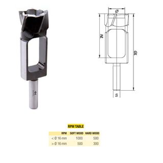 Fisch Tenon Plug Cutter 16mm ^