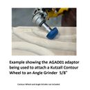 Kutzall Contour Wheel Angle Grinder Adapter 3/8" USA grinders only***