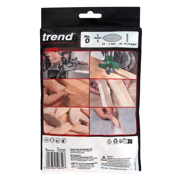 Trend No 0 Size Jointing Biscuits - 100 pack