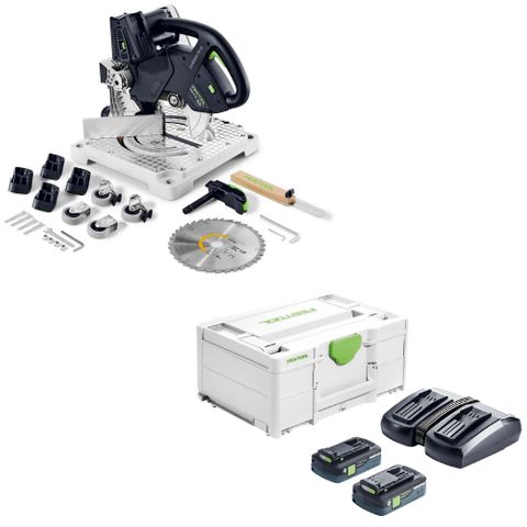 SYMC 70 18V Cordless Symmetric 216mm Mitre Saw Basic bouns 4ah energy set