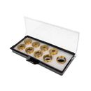 Solid Brass Router Plate Insert Set - 9 Pce