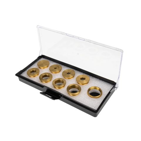 Solid Brass Router Plate Insert Set - 9 Pce