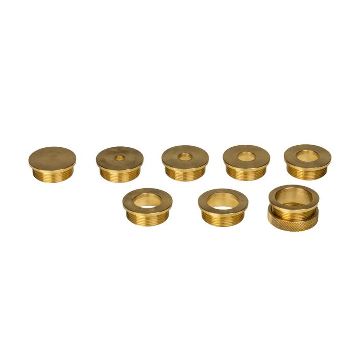 Solid Brass Router Plate Insert Set - 9 Pce