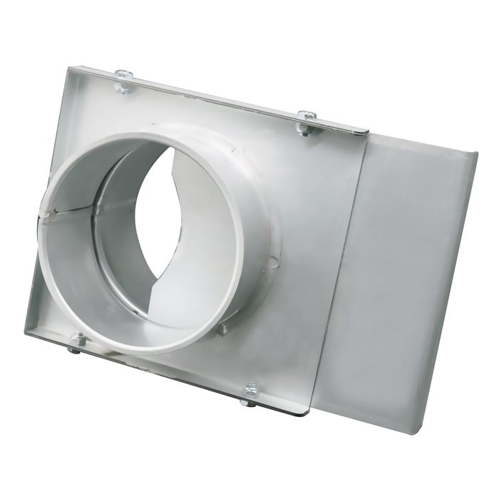 100mm Blast Gate with rolled edges both ends