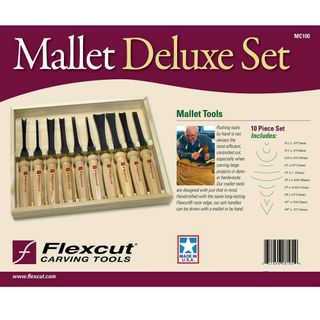 Flexcut 10 Piece Deluxe Mallet Set