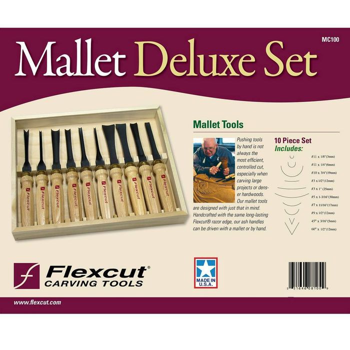 Flexcut 10 Piece Deluxe Mallet Set