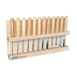 Pfeil Carving Set 12pce Wooden Rack