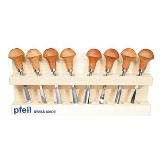 Pfeil Palm Chisel Set 'A' - 8pce w/Stand