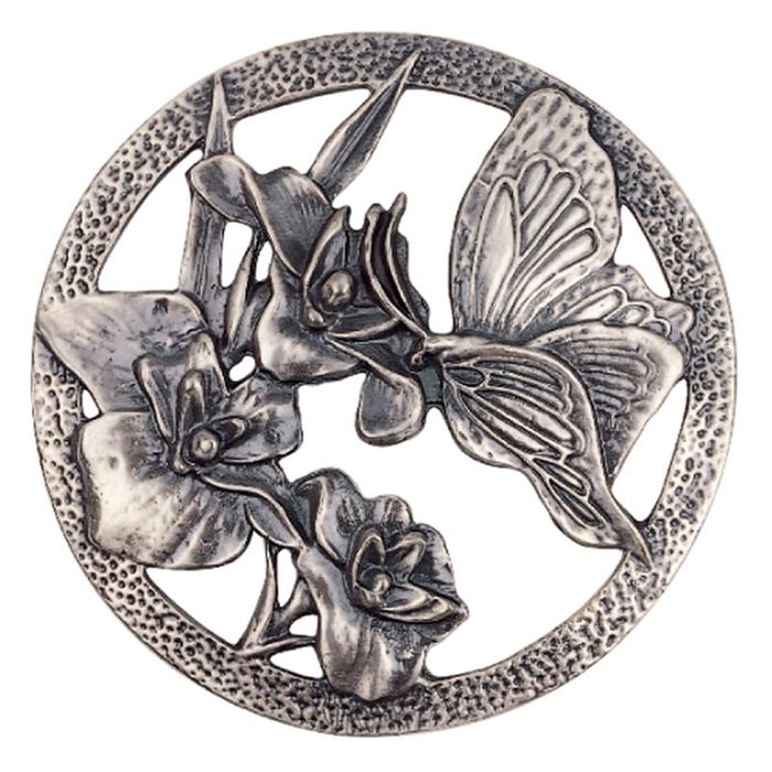 PEWTER LID (BUTTERFLY)  D07C09