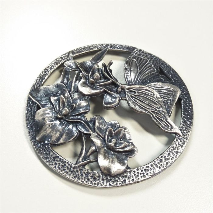 PEWTER LID (BUTTERFLY)  D07C09
