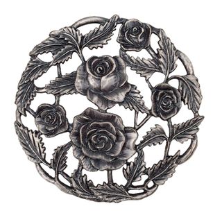 PEWTER LID (ROSES)
