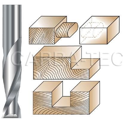 Spiral Upcut Bits 3/16" Solid Carbide