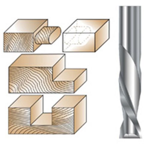 Spiral Upcut Bits 1/4" Solid Carbide