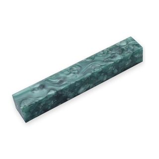 9Acrylic Pen Blank 20 x 20 x 130mm. Crush of Green with White