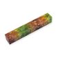 Acrylic Pen Blank 20 x 20 x 130mm. Crush of Green, Orange, Brown