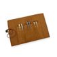 Brown PU Leather Roll Up Pen Case