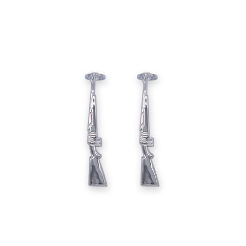 Slimline/Streamline Pen Clip - Chrome Rifle x 1