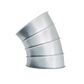 Steel Duct 100mm 45 degree bend with rolled edges both ends