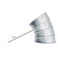 Steel Duct 125mm 45 degree bend with rolled edges both ends