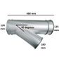 Steel Duct Y with 125mm straight and 100mm branch rolled edge ends
