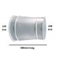 Steel Duct reducer 125 to 100 with rolled edge ends