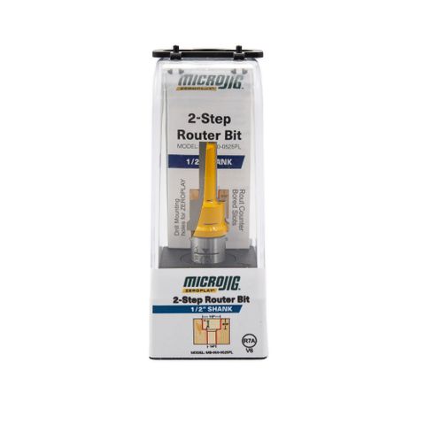 MicroJig ZEROPLAY 2-Step Router Bit 1/2" shank
