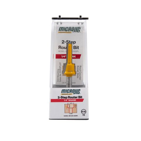 MicroJig ZEROPLAY 2-Step Router Bit 1/4" shank