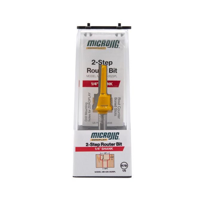 MicroJig ZEROPLAY 2-Step Router Bit 1/4" shank