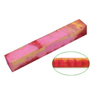 Acrylic Stabilised Blank 20 x 20 x 130mm. Pink & Gold