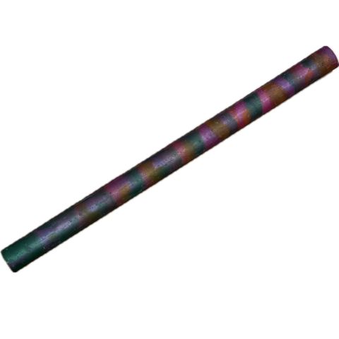Resin Pen Rod - 18mm diameter, 300mm length. Pink/red & yellow & green