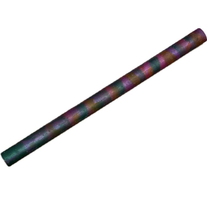 Resin Pen Rod - 18mm diameter, 300mm length. Pink/red & yellow & green