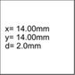 Premium Carbide Inserts 14.00x2.0mm Square - Pk10