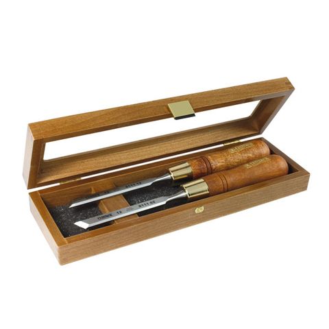 Narex Set of Skew Chisels in Wooden Box