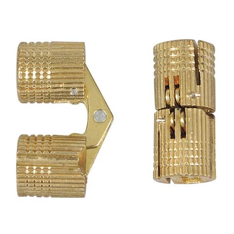 Brass Concealed Hinge 1pair 12mm diameter