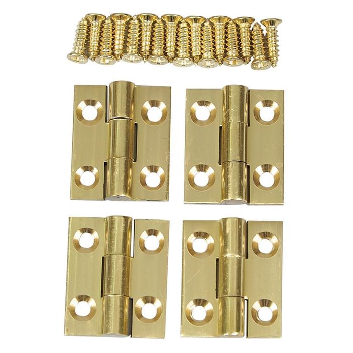 Solid Brass Butt Hinge 3/4" x 5/8" (19mm x 16mm) - 2 pair