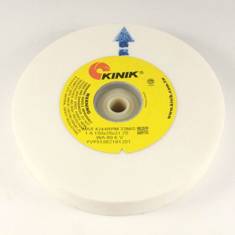 WHITE WHEEL 150MM - 80 GRIT 25mm Wide