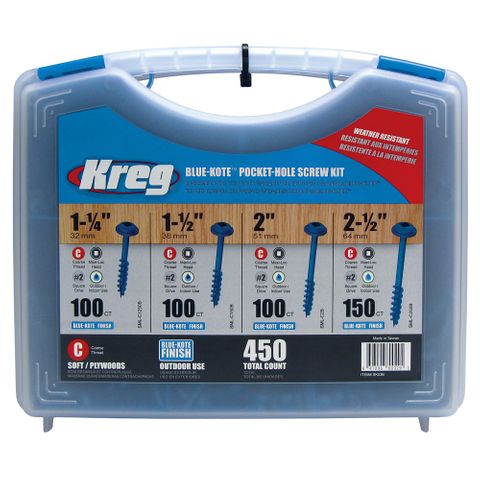 Kreg Pocket Hole Screw Blue-Kote Screw Kit