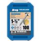 Kreg Pocket Hole Screws - 38mm Fine/MaxiLoc Head - Zinc - 100 pack