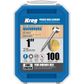 Kreg Pocket Hole Screws - 25mm Fine/Pan Head - Zinc - 100 pack