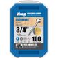 Kreg Pocket Hole Screws - 19mm Fine/Pan Head - Zinc - 100 pack