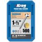 Kreg Pocket Hole Screws - 38mm Fine/Pan Head - Zinc - 500 pack ***