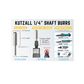 Kutzall Ball Nose 13mm Diameter 1/4" shaft - Coarse