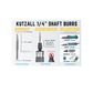 Kutzall Taper 6.3mm Diameter 1/4" shaft -Coarse